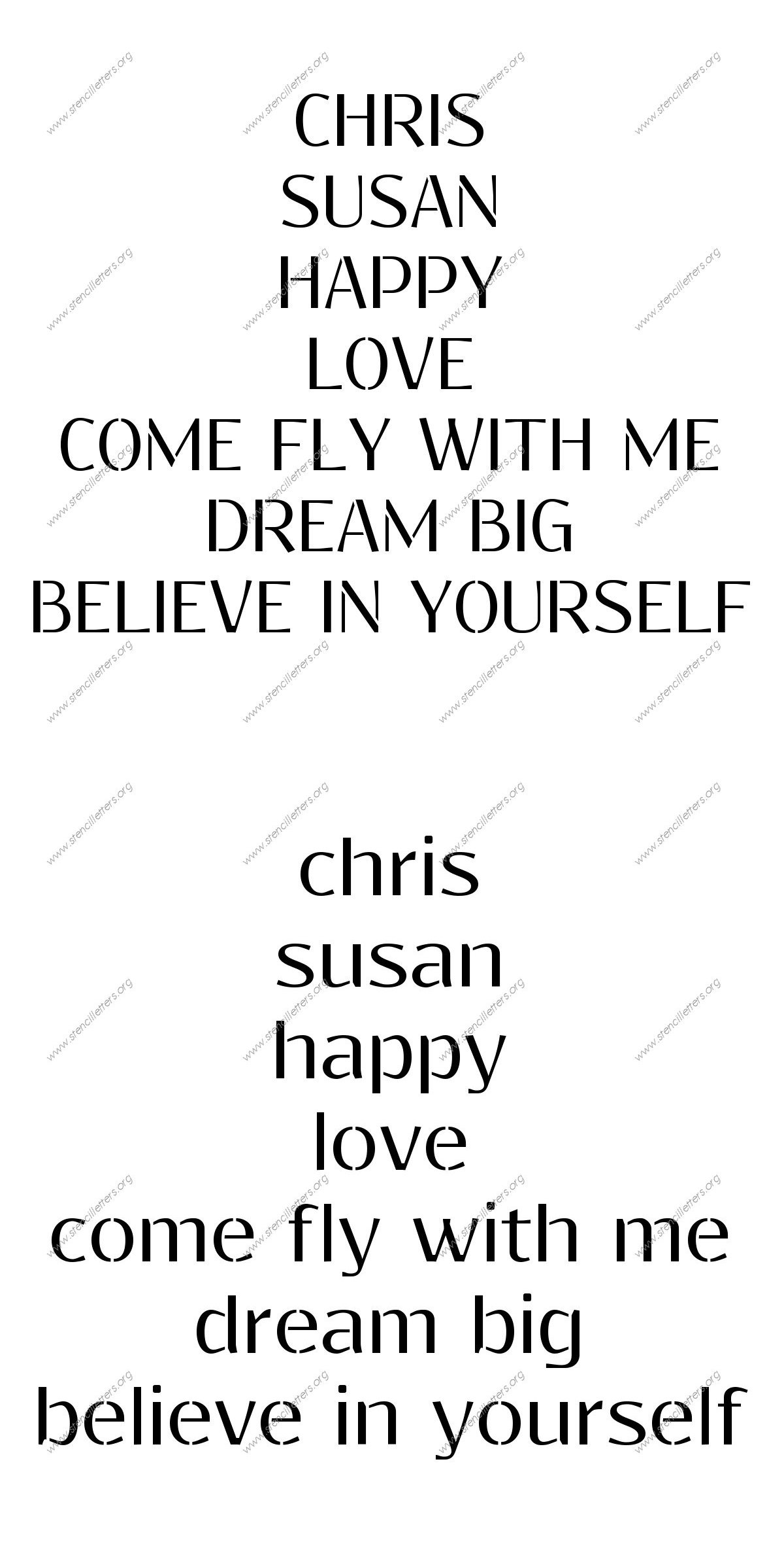 Clean Geometric Names, Words, Phrases samples