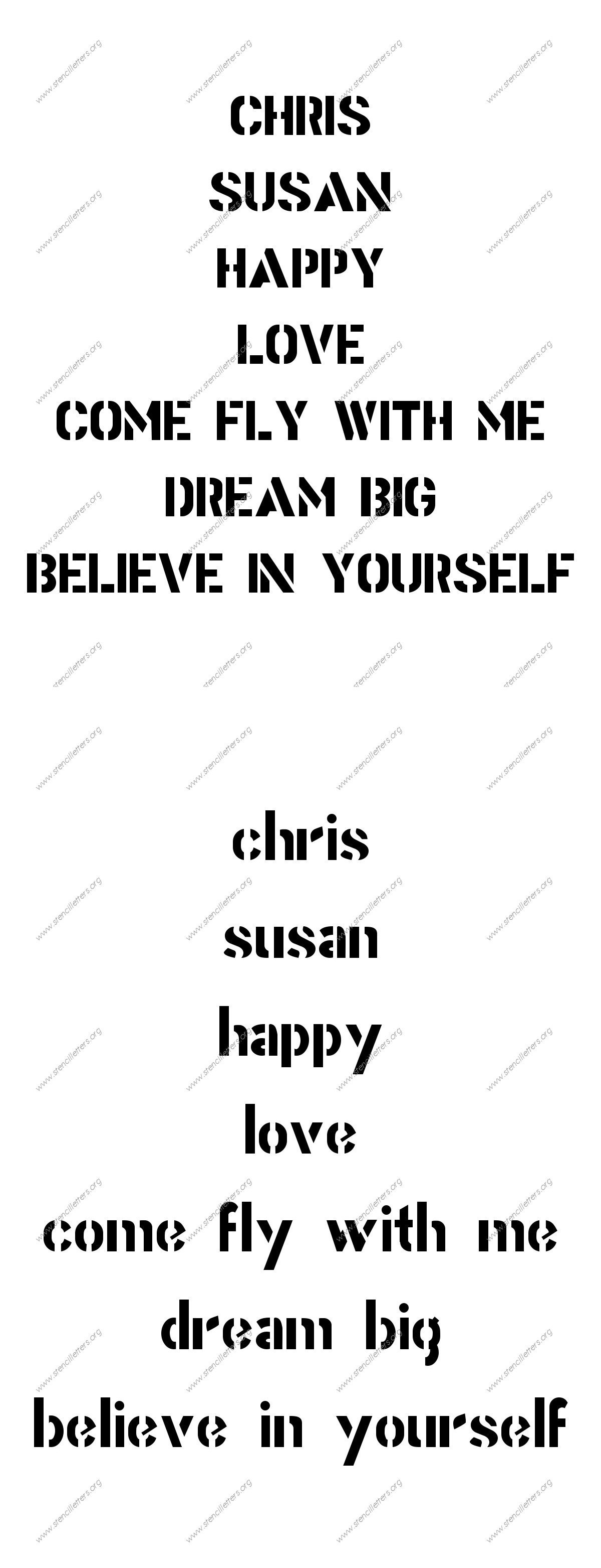 Gothic Bold Army Names, Words, Phrases samples