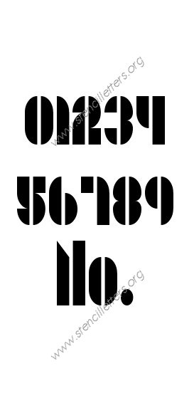 Jazzy Modern Number Stencil