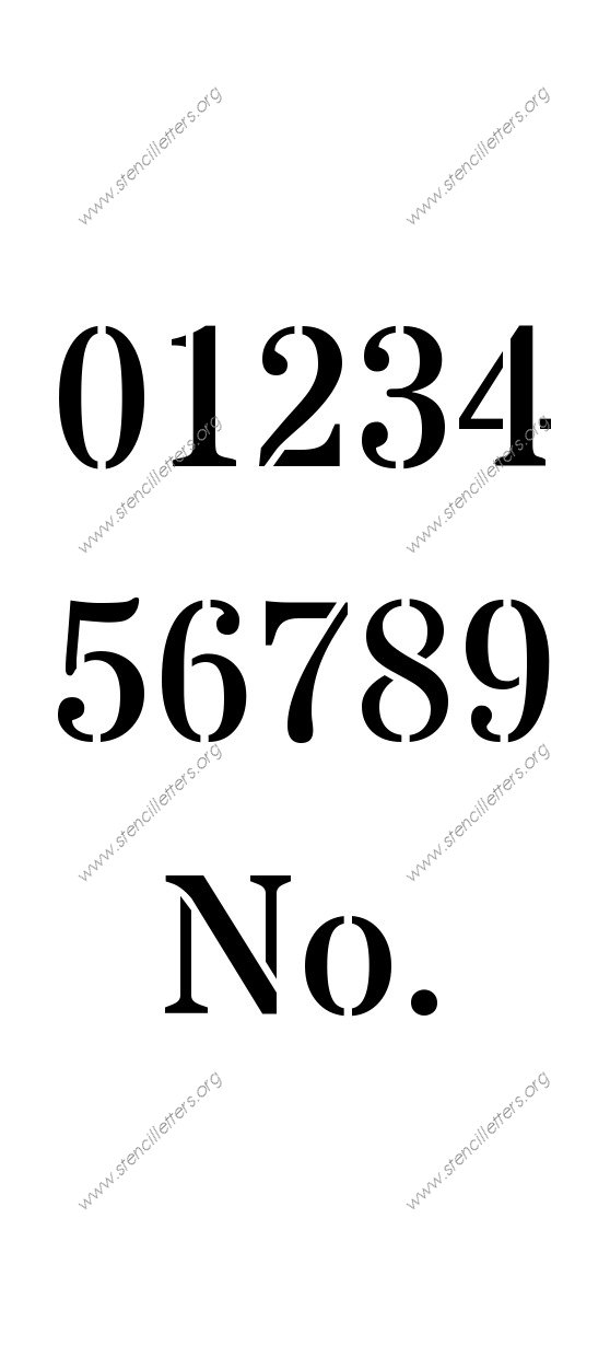 Industrial Army Number Stencil