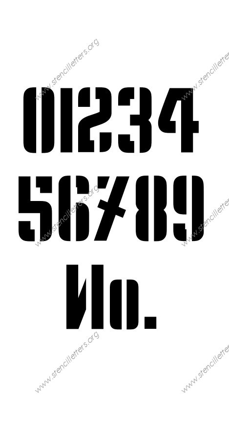 Trendy Modern Number Stencil