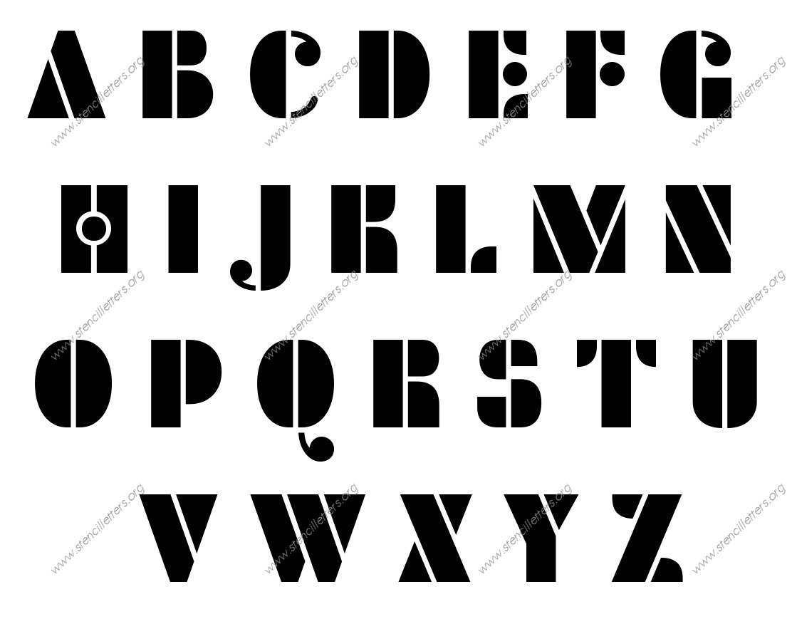 Circular Elegant Stencil Letter Set