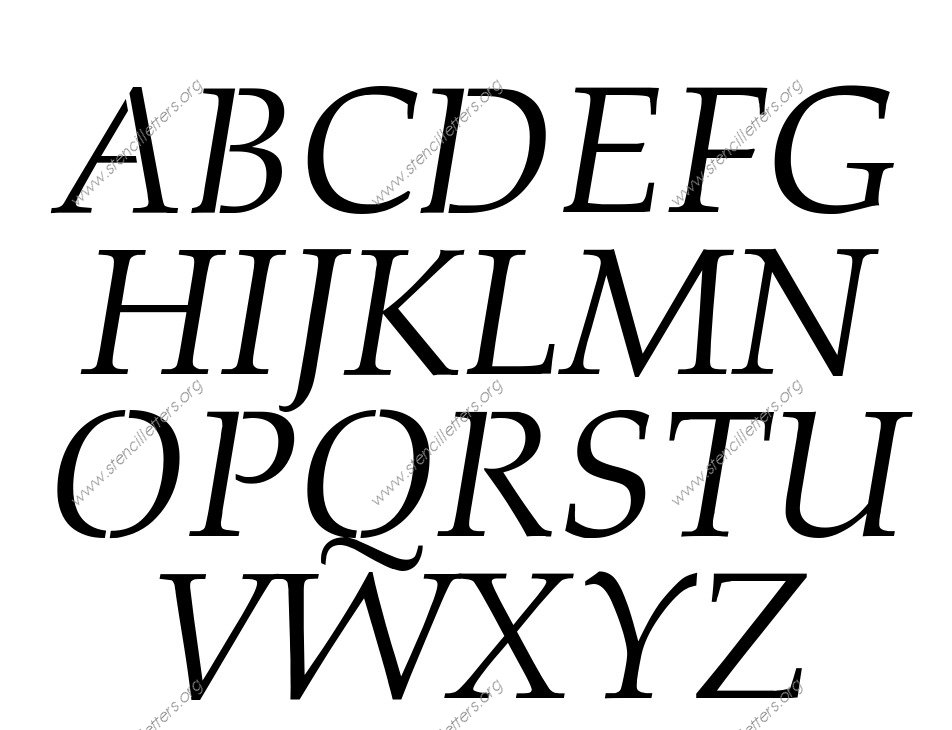 Formal Elegant Italic Custom Made to Order Stencil