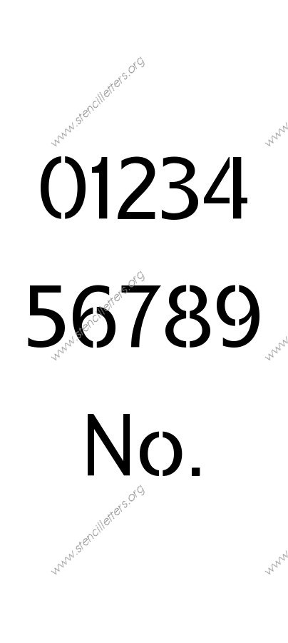 Poster Decorative Number Stencil
