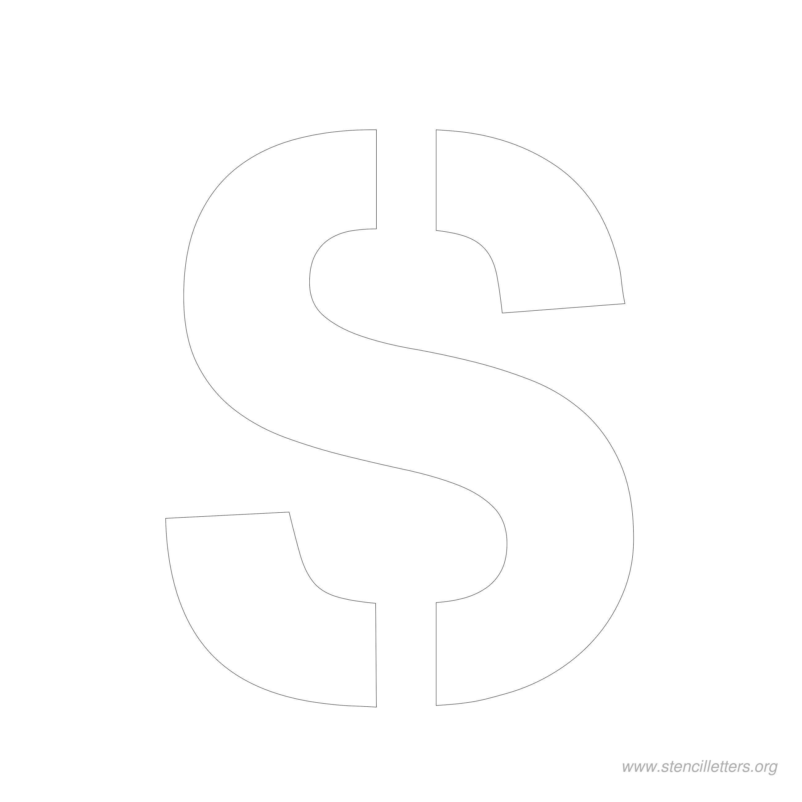 6 inch stencil letter s
