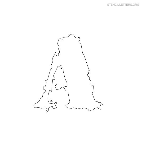 Stencil Letter Bubble A Stencil Letter Bubble A