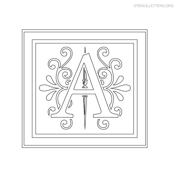 Stencil Letter Decorative A Stencil Letter Decorative A
