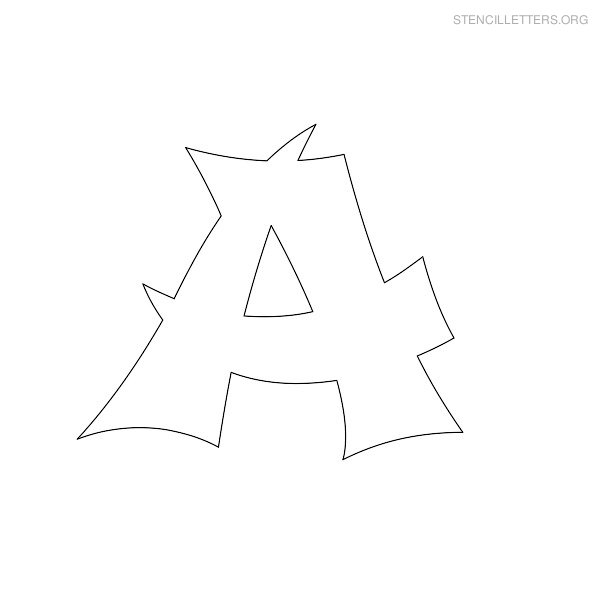 Stencil Letter Japanese A Stencil Letter Japanese A