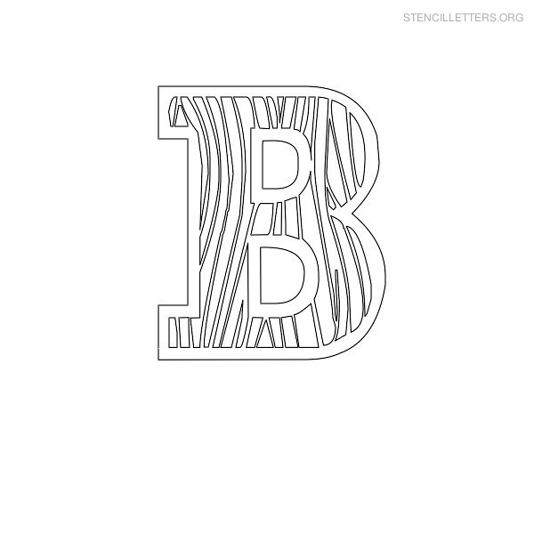 Stencil Letter Wooden B Stencil Letter Wooden B