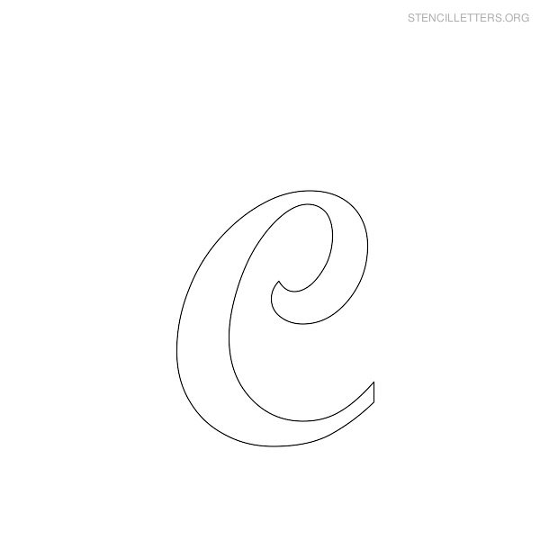 Stencil Letter Cursive C Stencil Letter Cursive C