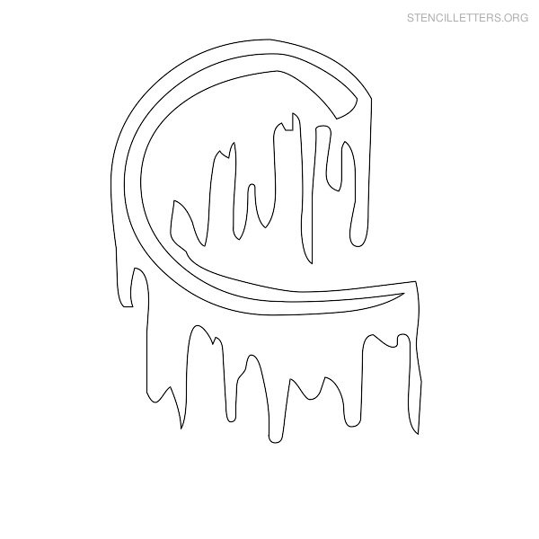 Stencil Letter Halloween C Stencil Letter Halloween C