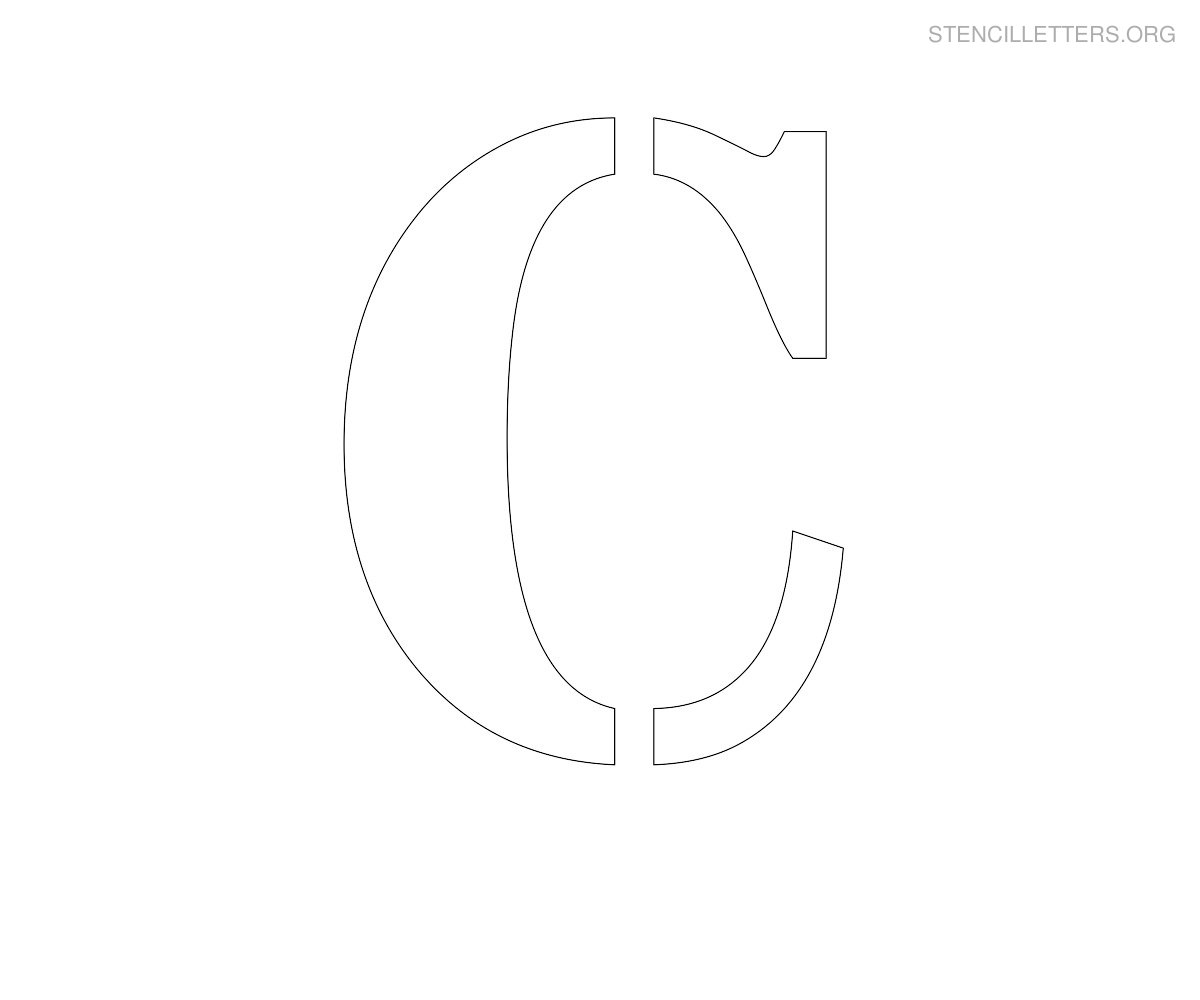 Stencil Letter Large C Stencil Letter Large C