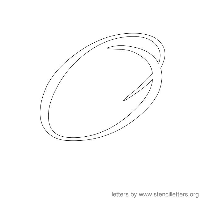 Cursive Letter Stencils O