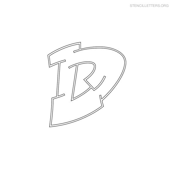 Stencil Letter Graffiti D Stencil Letter Graffiti D