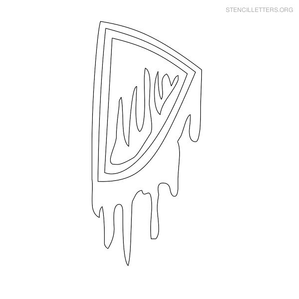 Stencil Letter Halloween D Stencil Letter Halloween D
