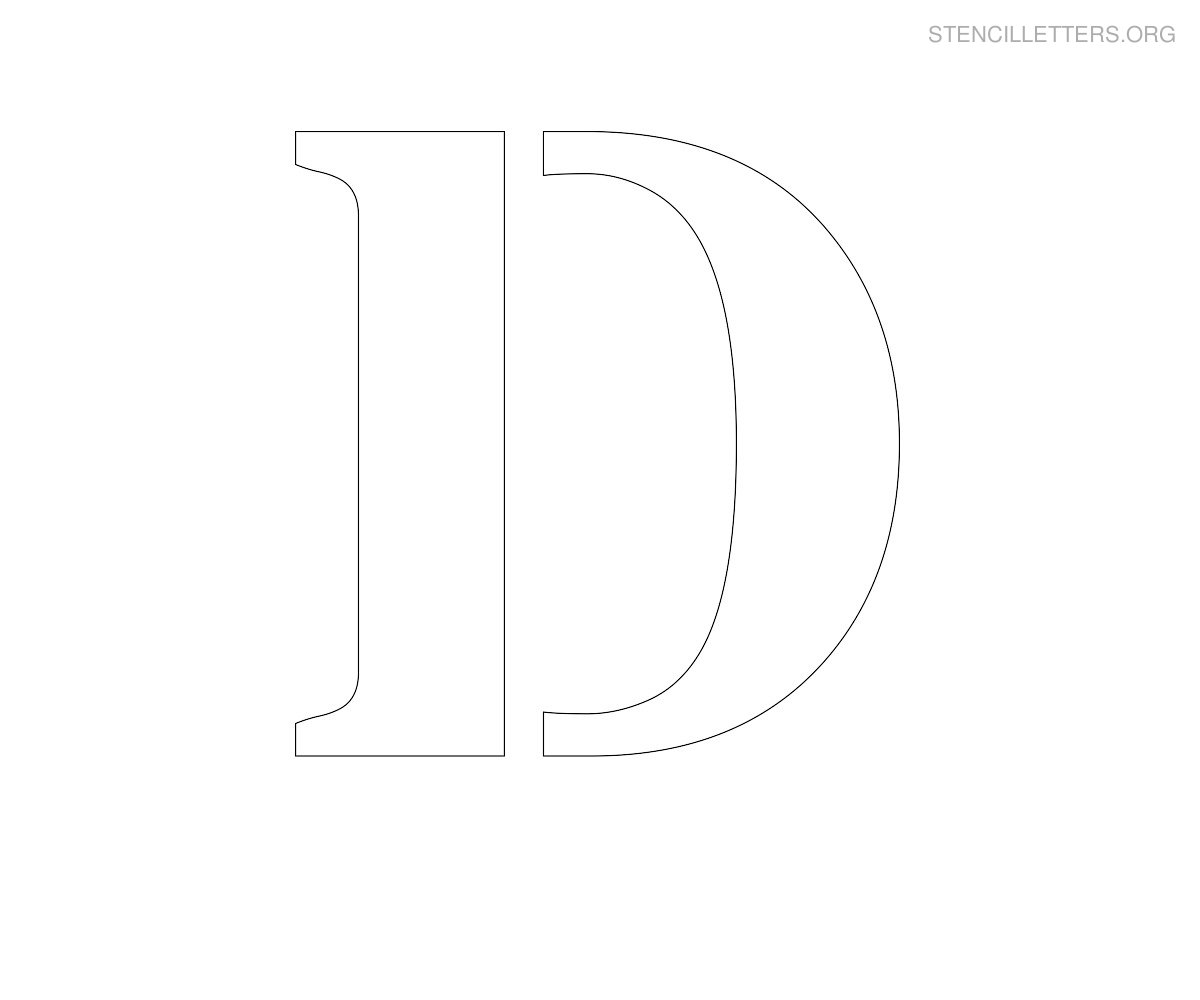 Stencil Letter Large D Stencil Letter Large D