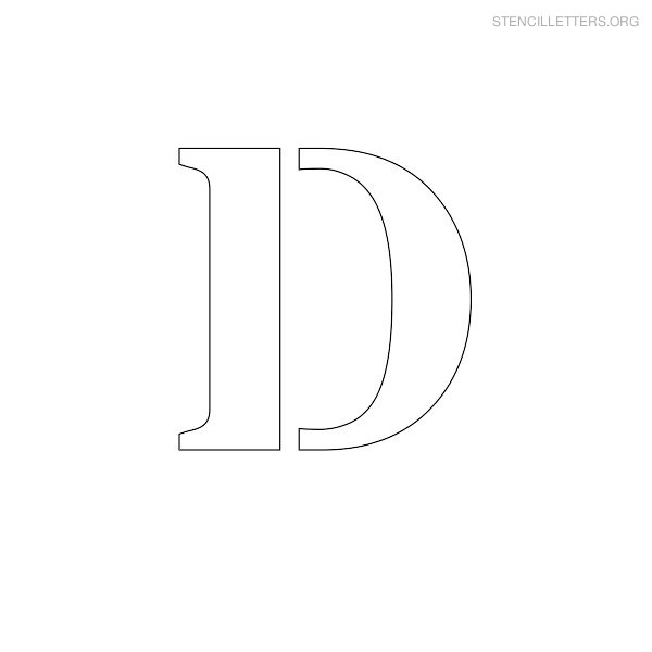 Stencil Letter Uppercase D Stencil Letter Uppercase D