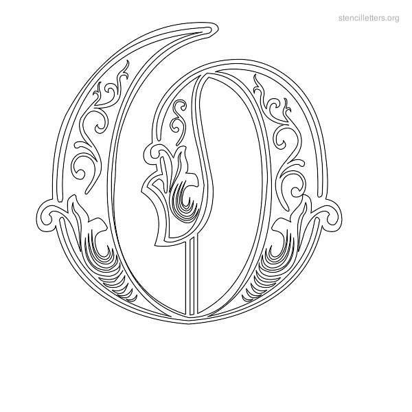 Stencil Letter Decorative O Stencil Letter Decorative O