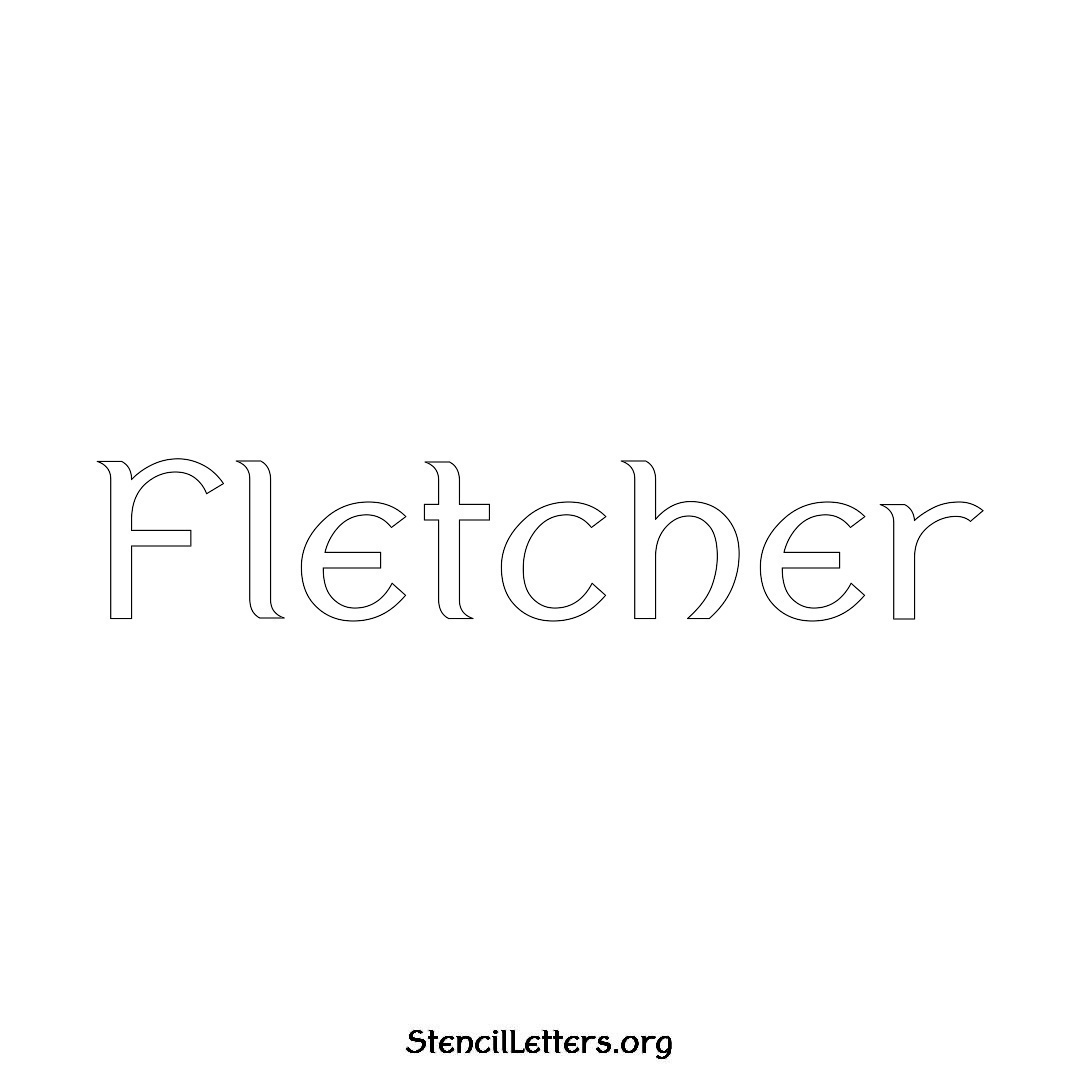 Fletcher name stencil in Ancient Lettering