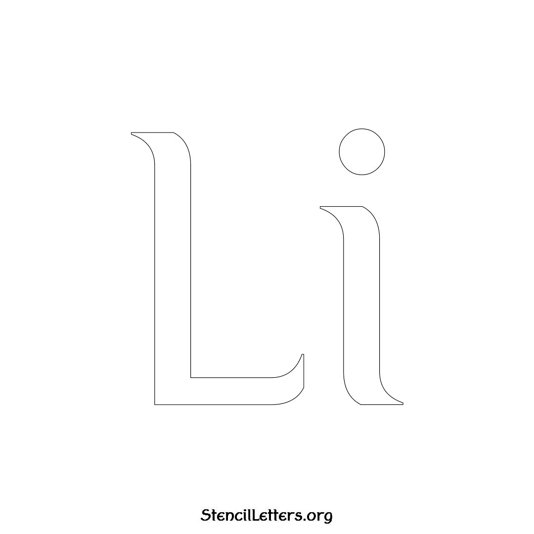 Li name stencil in Ancient Lettering