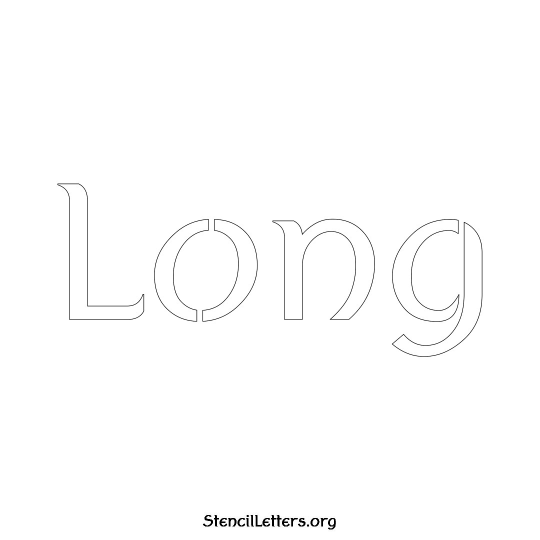 Long name stencil in Ancient Lettering