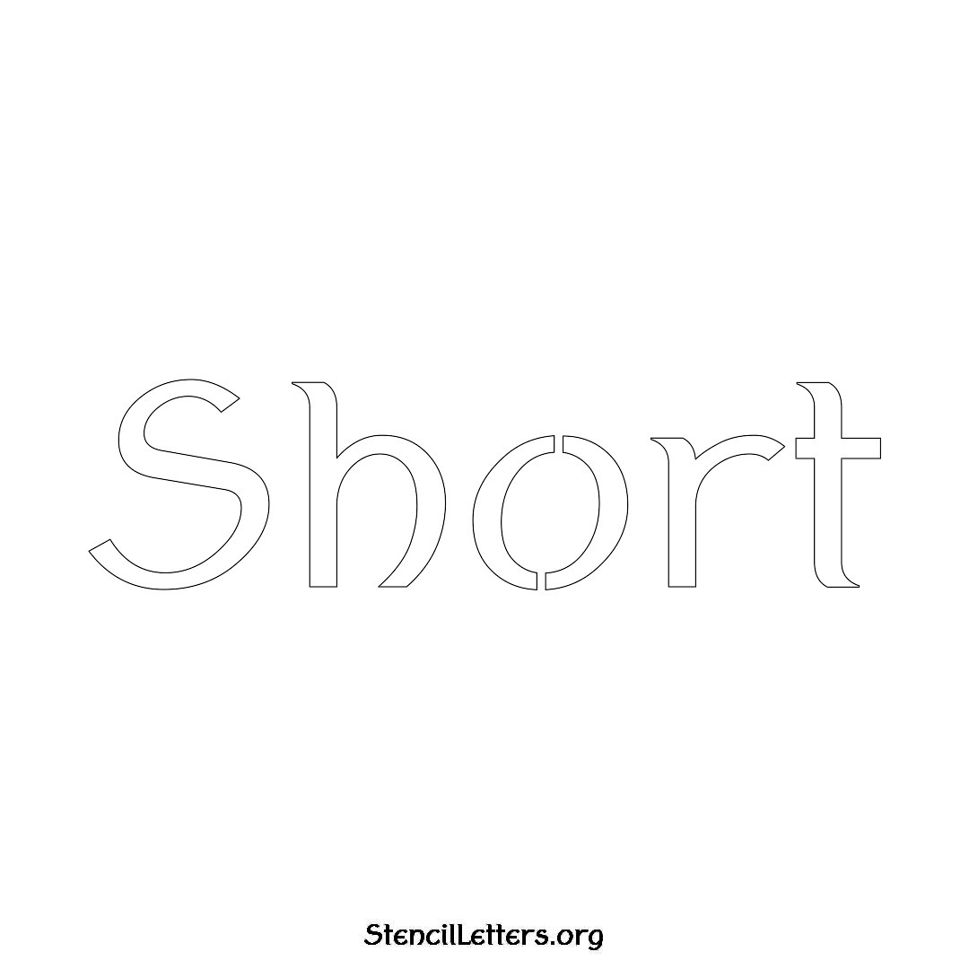 Short name stencil in Ancient Lettering