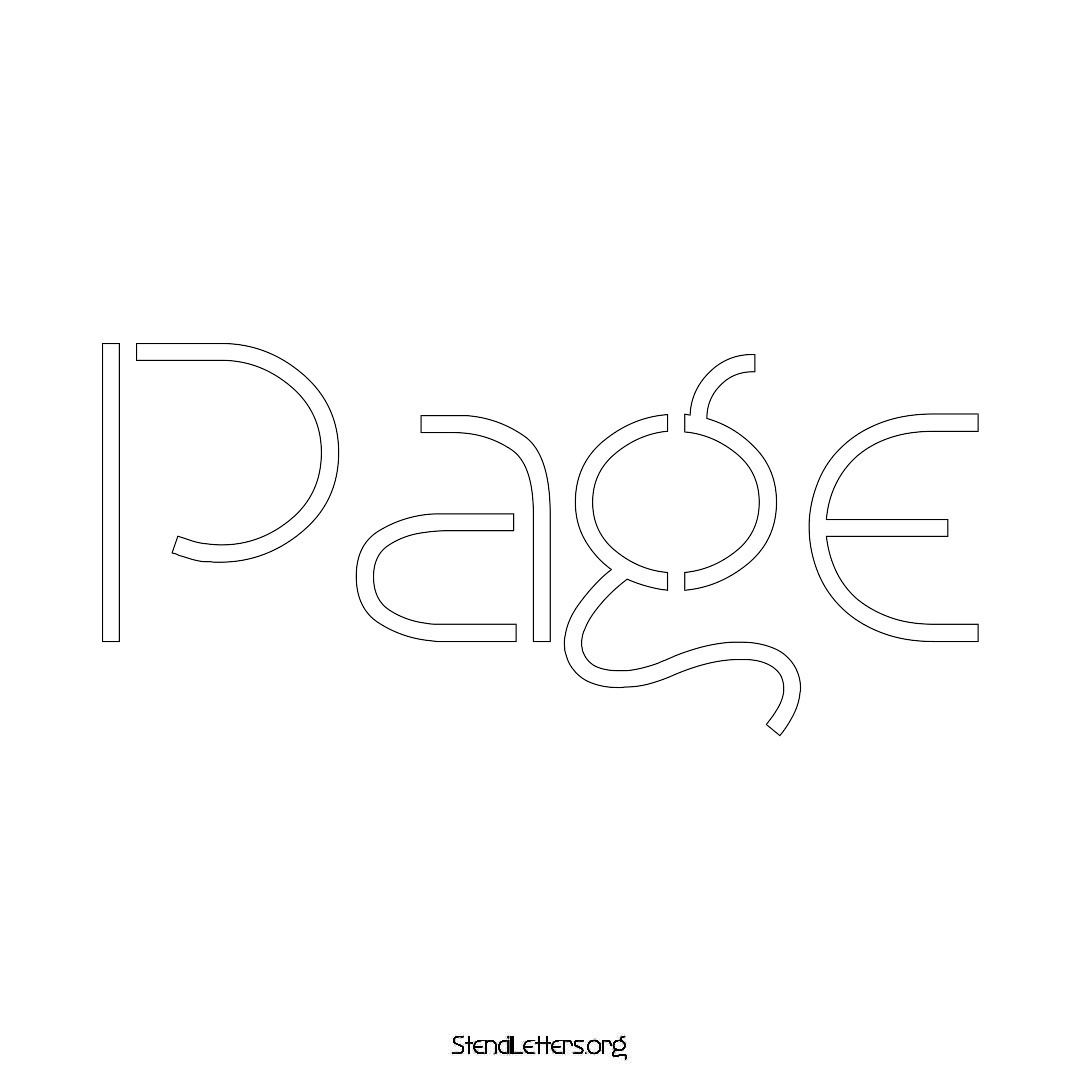 Page name stencil in Simple Elegant Lettering