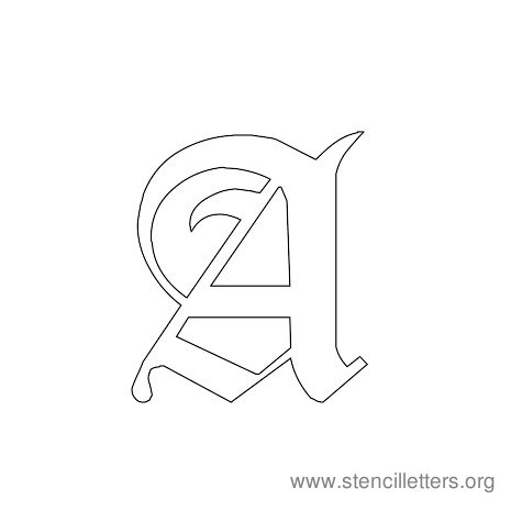 Gothic Stencil Letter A Gothic Stencil Letter A