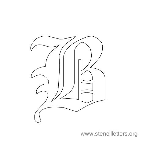 Gothic Stencil Letter B Gothic Stencil Letter B