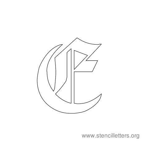 Gothic Stencil Letter E Gothic Stencil Letter E