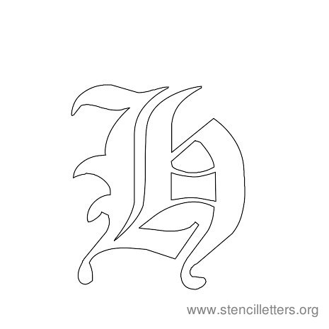 Gothic Stencil Letter H Gothic Stencil Letter H