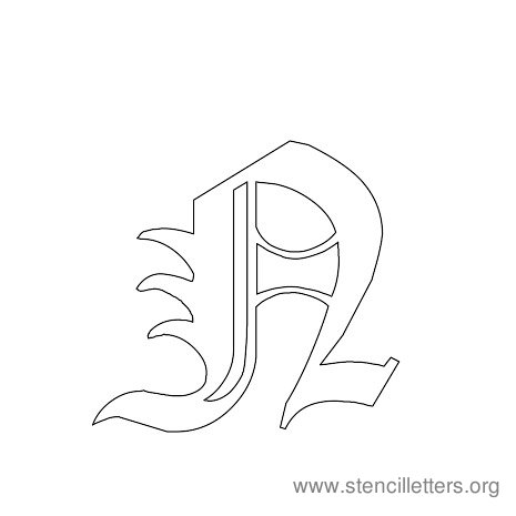 Gothic Stencil Letter N Gothic Stencil Letter N