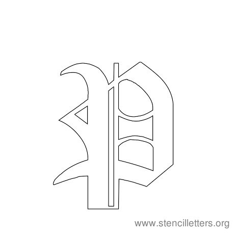 Gothic Stencil Letter P Gothic Stencil Letter P