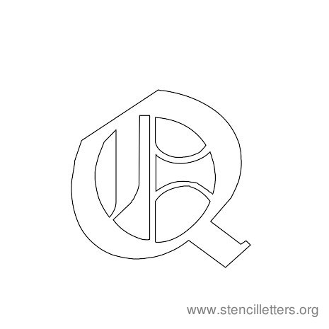 Gothic Stencil Letter Q Gothic Stencil Letter Q