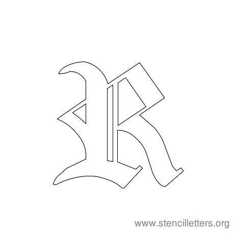 Gothic Stencil Letter R Gothic Stencil Letter R