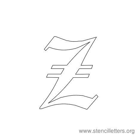 Gothic Stencil Letter Z Gothic Stencil Letter Z