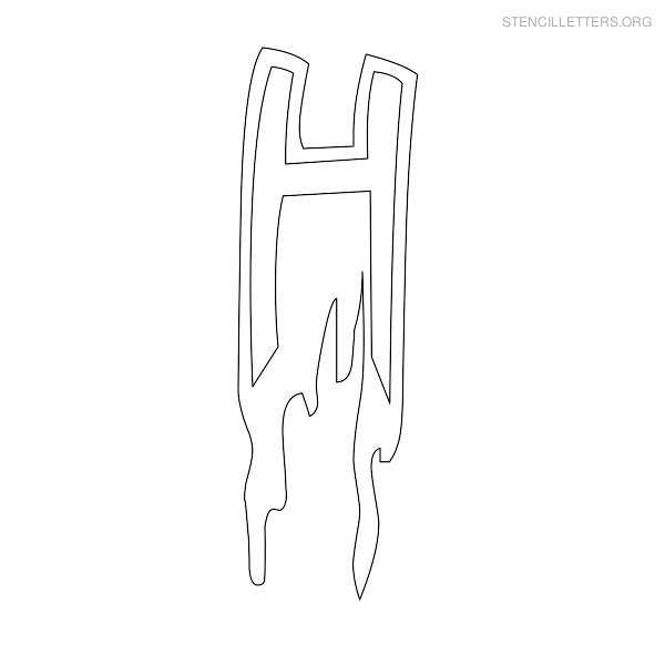 Stencil Letter Halloween H