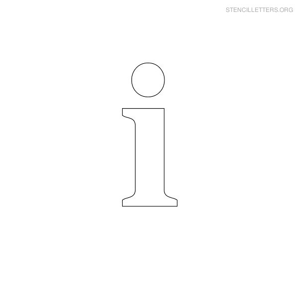 Stencil Letter Lowercase I