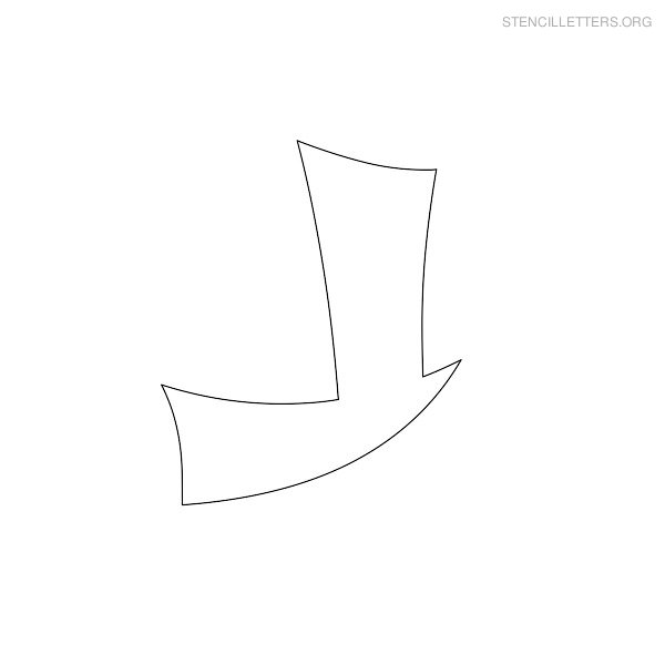 Stencil Letter Japanese J Stencil Letter Japanese J