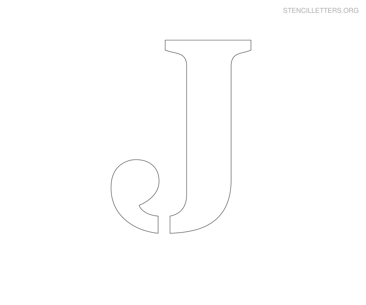 Stencil Letter Large J Stencil Letter Large J
