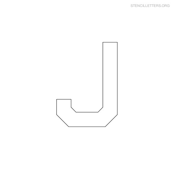 Stencil Letter Military J Stencil Letter Military J