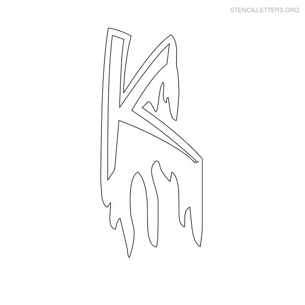 Stencil Letter Halloween K Stencil Letter Halloween K