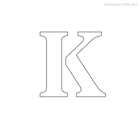 Stencil Letter Small K Stencil Letter Small K
