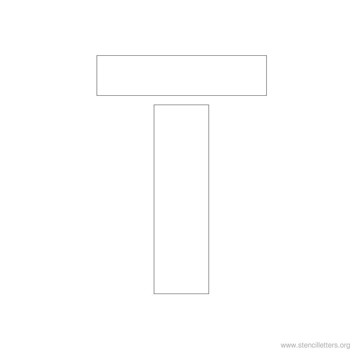 Large Stencil Letters Style #1 T