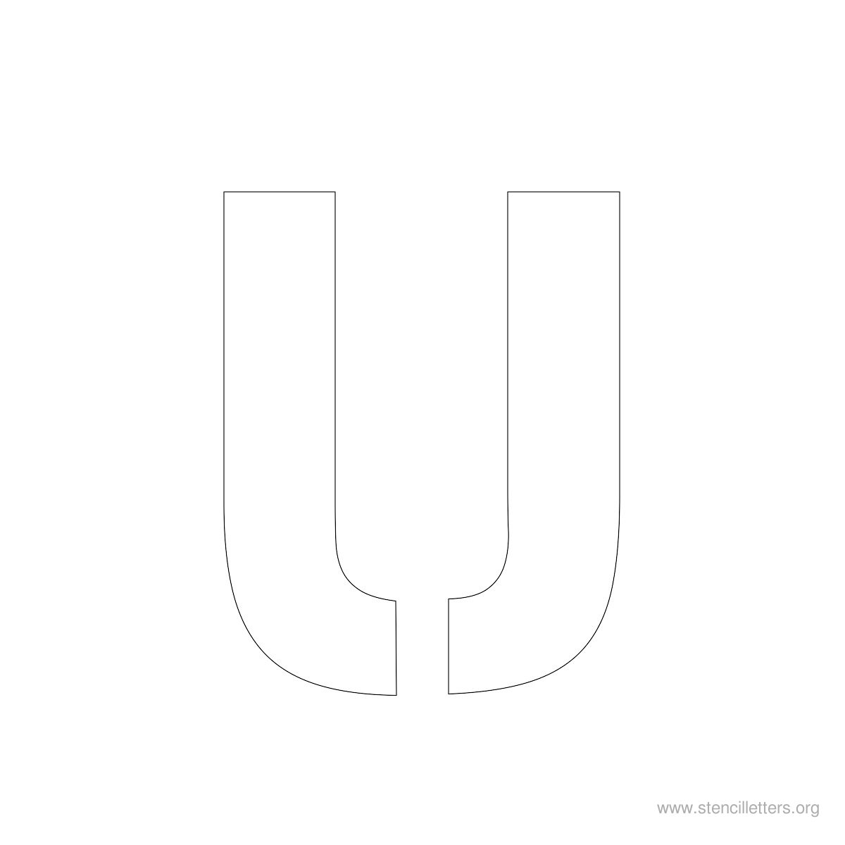 Large Stencil Letters Style #2 U
