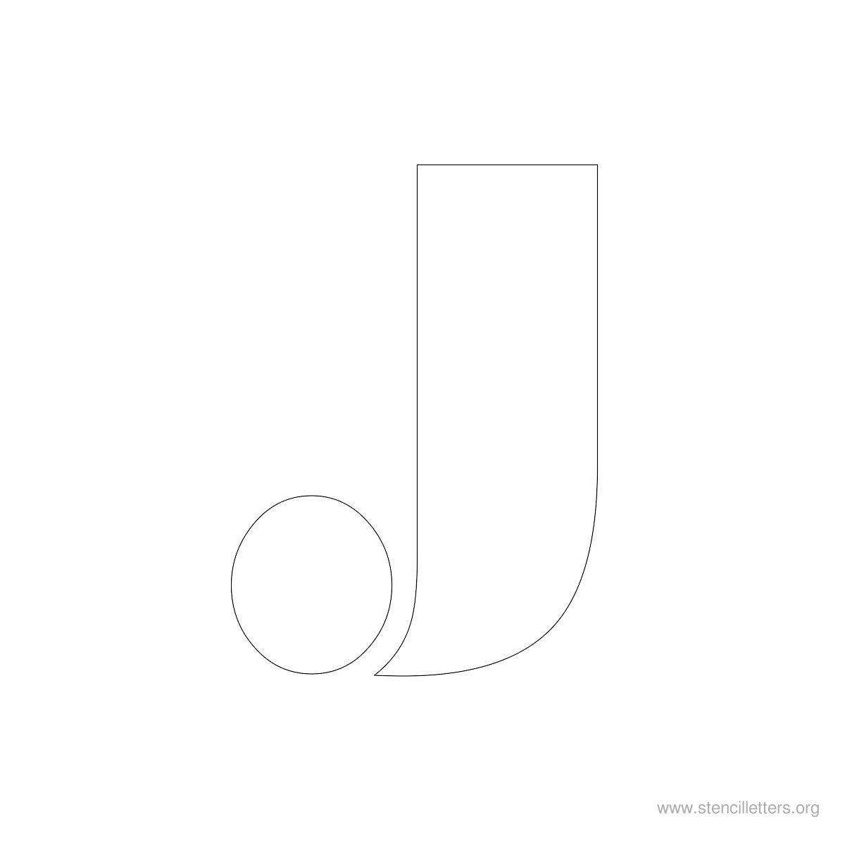 Large Stencil Letters Style #3 J