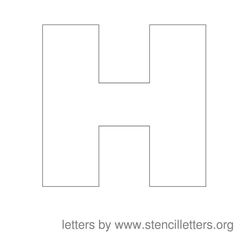 Large Stencil Letters Alphabet H Large Stencil Letters Alphabet H