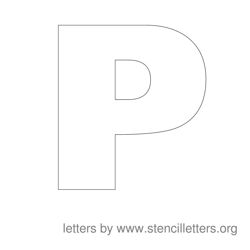 Large Stencil Letters Alphabet P Large Stencil Letters Alphabet P