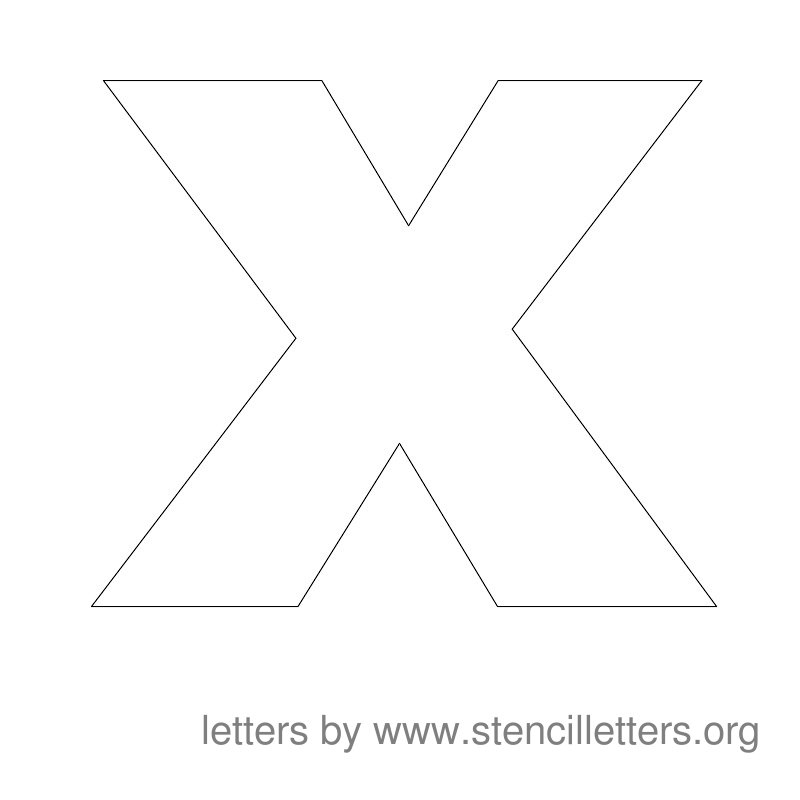 Large Stencil Letters Alphabet X Large Stencil Letters Alphabet X
