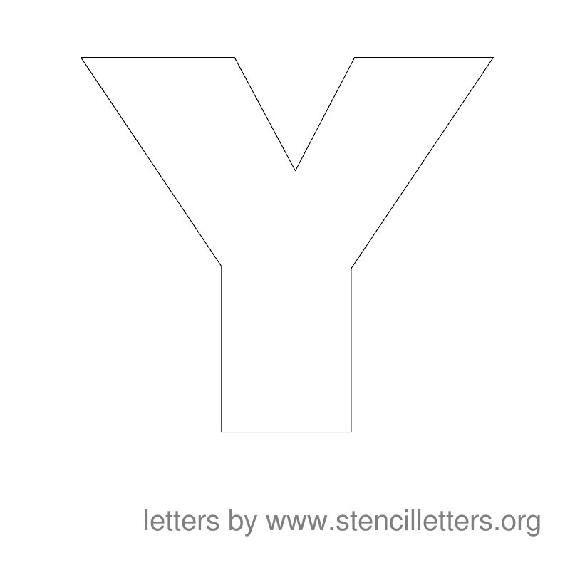 Large Stencil Letters Alphabet Y Large Stencil Letters Alphabet Y